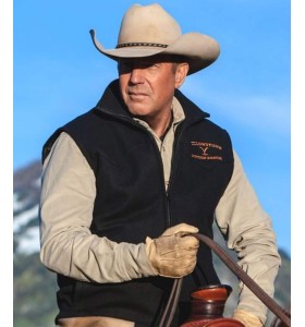 John Dutton Yellowstone Black Vest